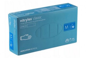 Перчатки нитриловые Nitrylex синие размер S 100шт